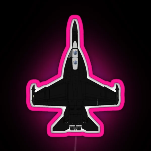 Navy F 18 Super Hornet RGB Neon Sign
