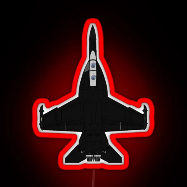 Navy F 18 Super Hornet RGB Neon Sign