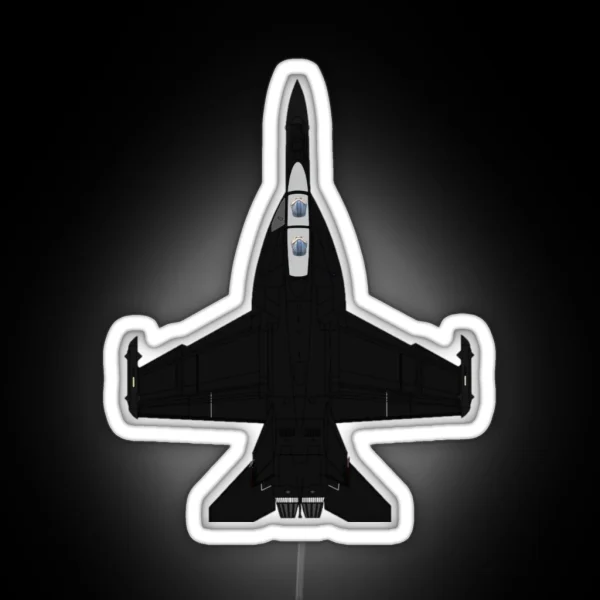 Navy F 18 Super Hornet RGB Neon Sign