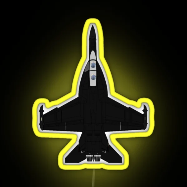 Navy F 18 Super Hornet RGB Neon Sign