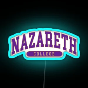 Nazareth College Font Curved RGB Neon Sign