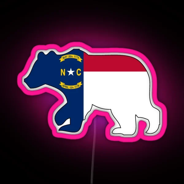 NC Bear RGB Neon Sign