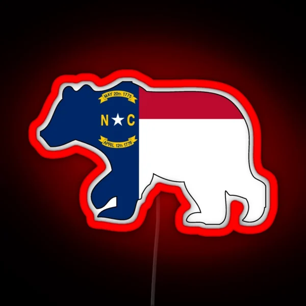 NC Bear RGB Neon Sign