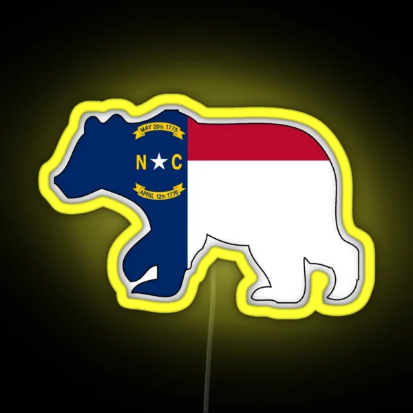 NC Bear RGB Neon Sign