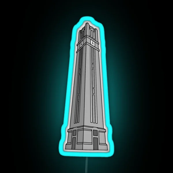 NC State Memorial Belltower RGB Neon Sign