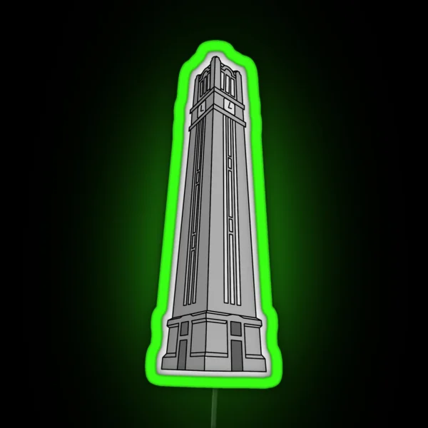 NC State Memorial Belltower RGB Neon Sign