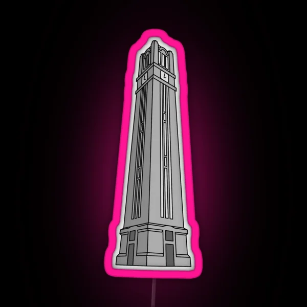 NC State Memorial Belltower RGB Neon Sign