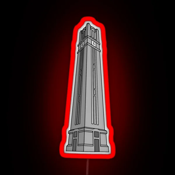 NC State Memorial Belltower RGB Neon Sign