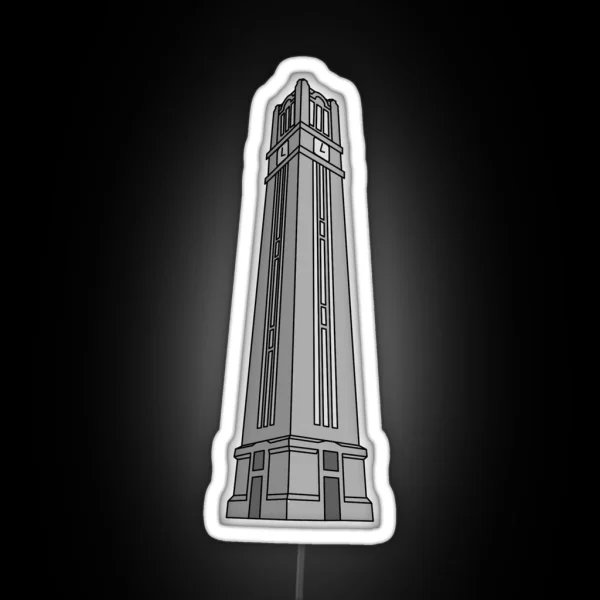 NC State Memorial Belltower RGB Neon Sign