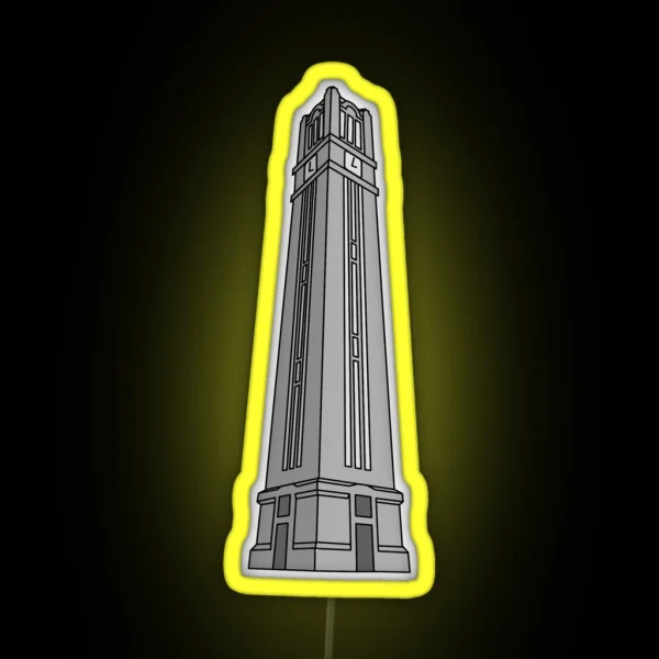 NC State Memorial Belltower RGB Neon Sign