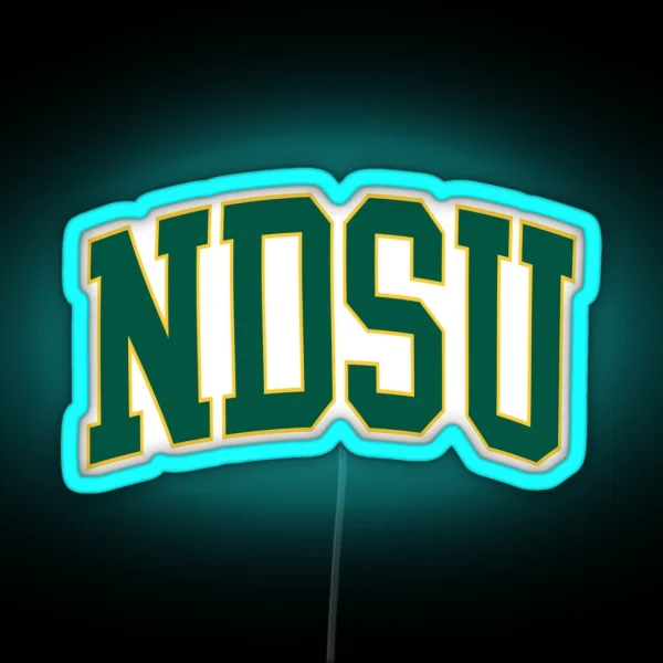 Ndsu College Font Curved RGB Neon Sign