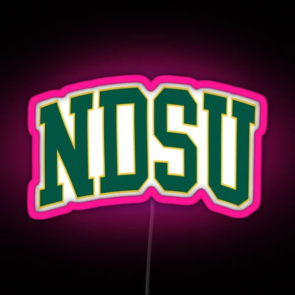 Ndsu College Font Curved RGB Neon Sign