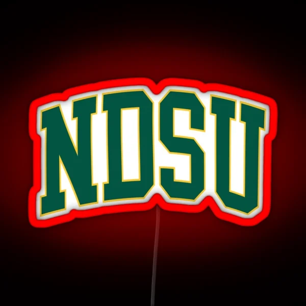 Ndsu College Font Curved RGB Neon Sign