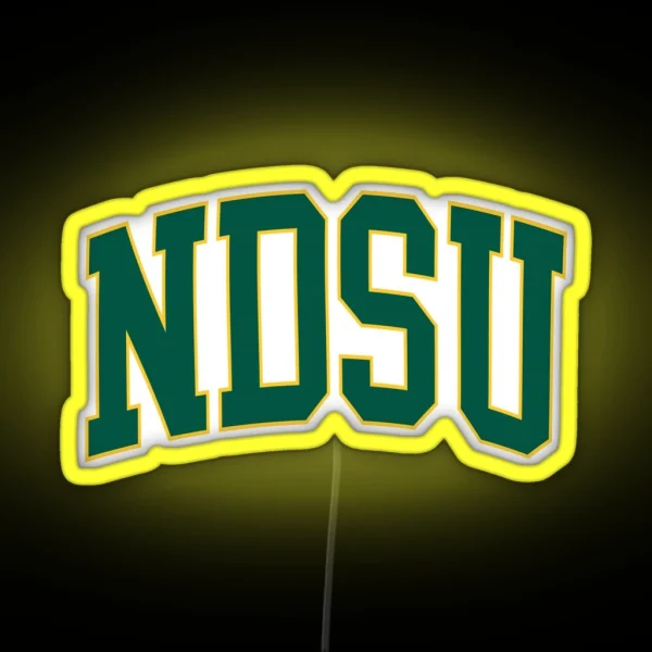 Ndsu College Font Curved RGB Neon Sign