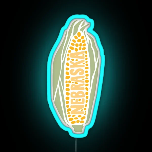 Nebraska Corn RGB Neon Sign