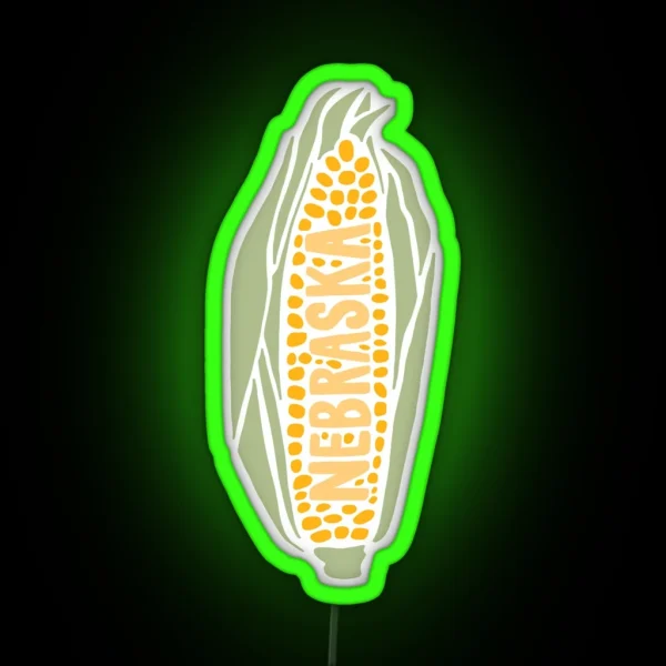 Nebraska Corn RGB Neon Sign