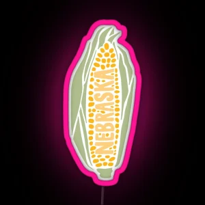 Nebraska Corn RGB Neon Sign