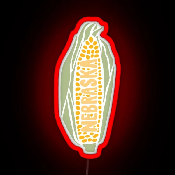 Nebraska Corn RGB Neon Sign