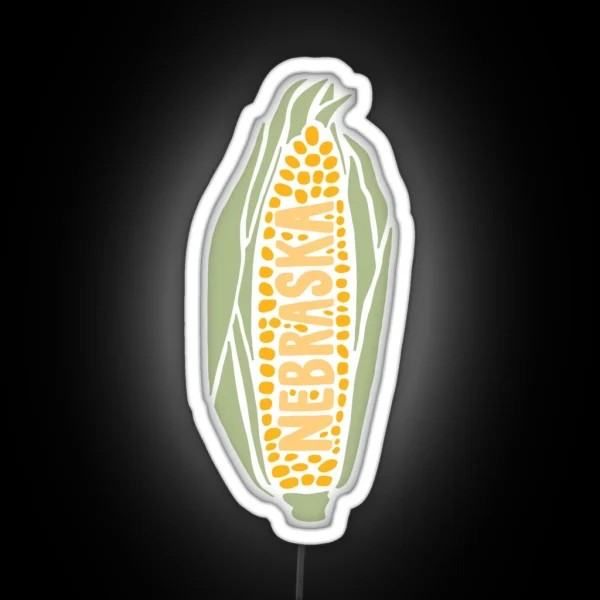 Nebraska Corn RGB Neon Sign