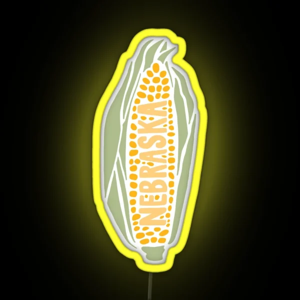 Nebraska Corn RGB Neon Sign