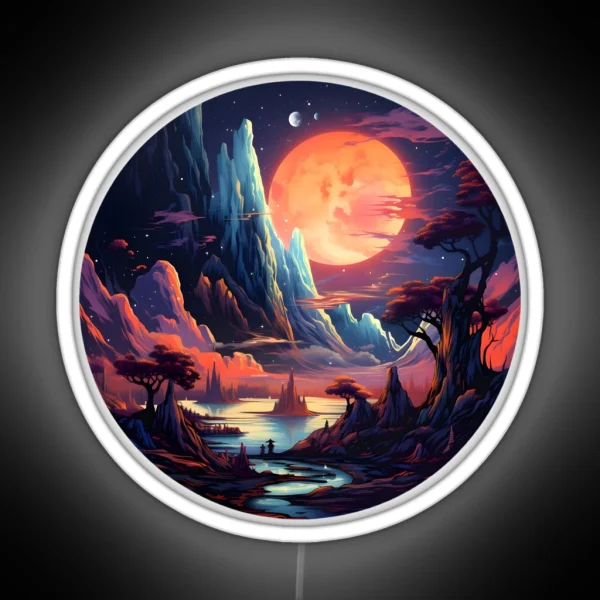 Nebular Ethereal Futuristic Landscape RGB Neon Sign