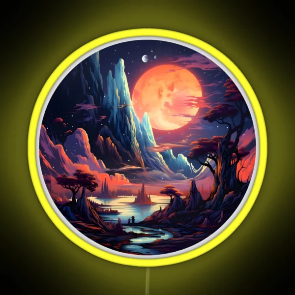 Nebular Ethereal Futuristic Landscape RGB Neon Sign