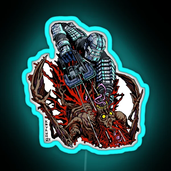Necro Space DLC Script RGB Neon Sign