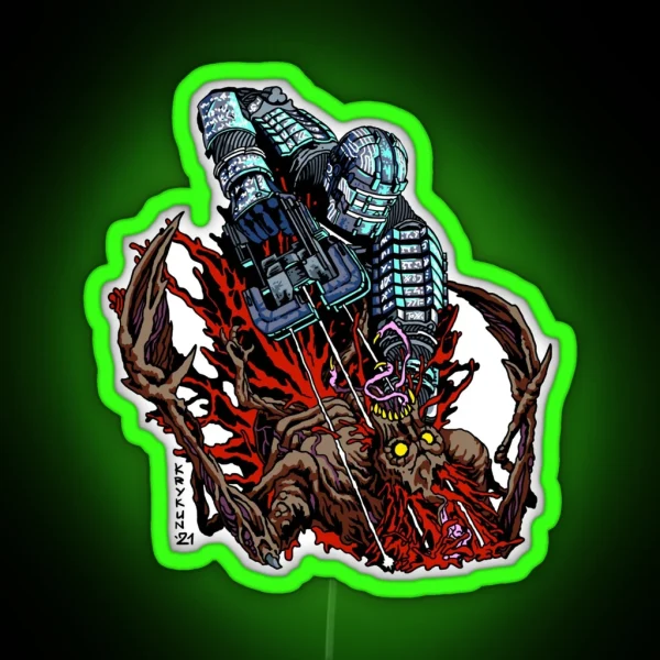 Necro Space DLC Script RGB Neon Sign