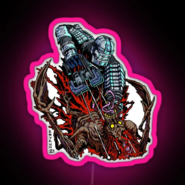 Necro Space DLC Script RGB Neon Sign