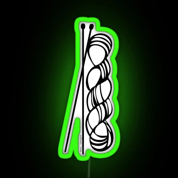 Needles And Skein RGB Neon Sign