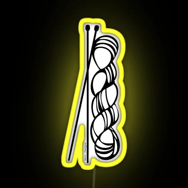 Needles And Skein RGB Neon Sign