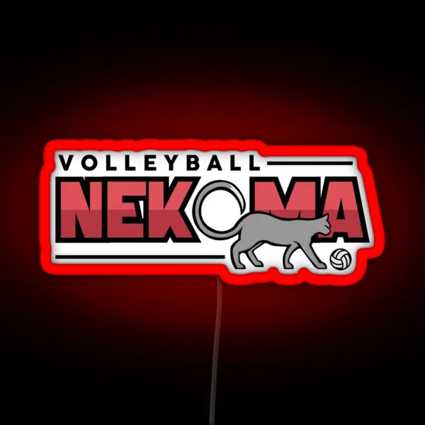 Nekoma Volleyball Logo RGB Neon Sign