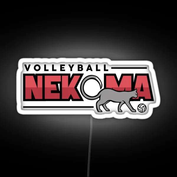 Nekoma Volleyball Logo RGB Neon Sign