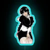 alt="RGB neon sign featuring Nemu Kurotsuchi in blue