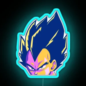 Neon Colored Vegeta Peeker RGB Neon Sign