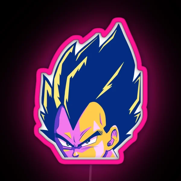 Neon Colored Vegeta Peeker RGB Neon Sign