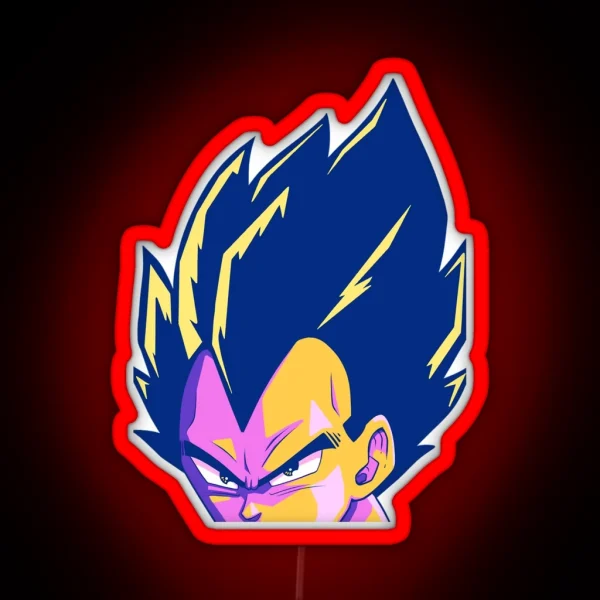 Neon Colored Vegeta Peeker RGB Neon Sign