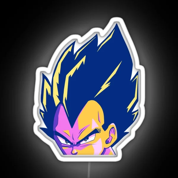 Neon Colored Vegeta Peeker RGB Neon Sign