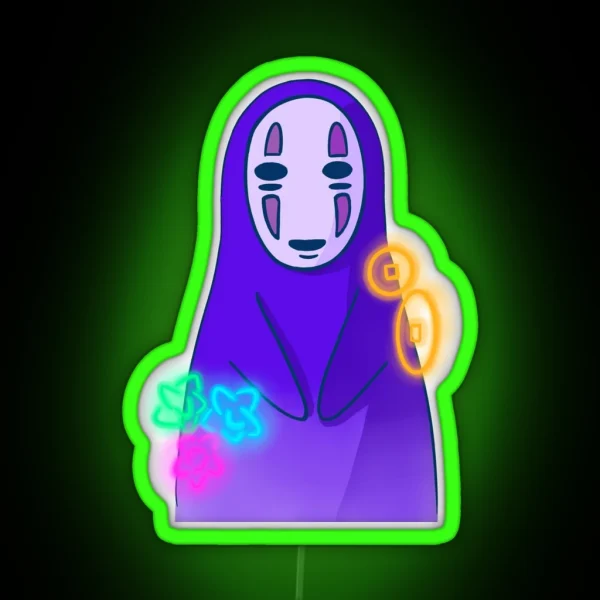 Neon Cyberpunk No Face Spirit RGB Neon Sign