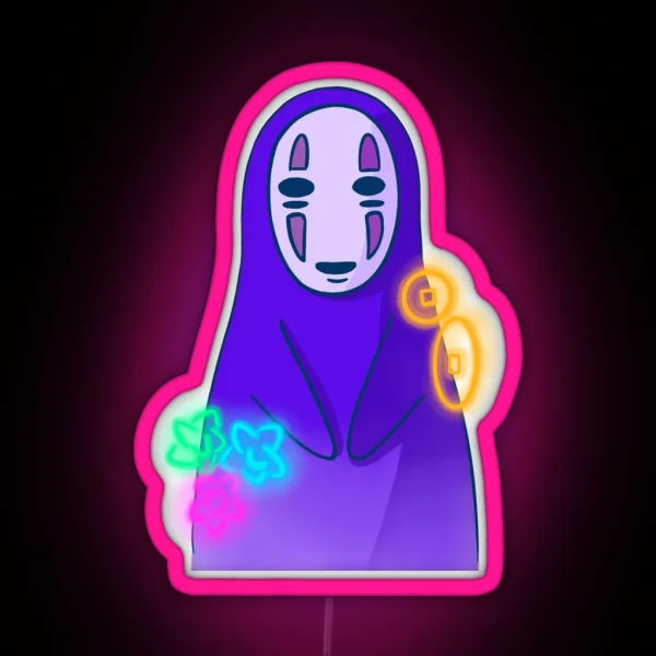 Neon Cyberpunk No Face Spirit RGB Neon Sign