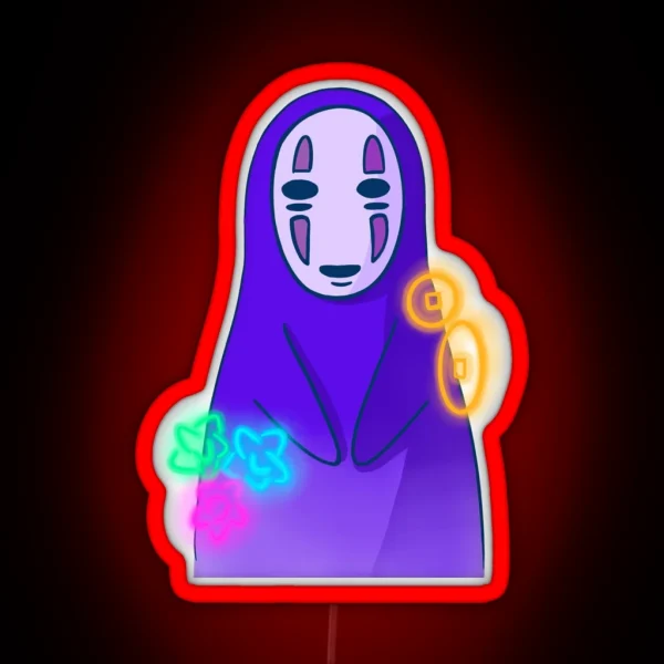 Neon Cyberpunk No Face Spirit RGB Neon Sign