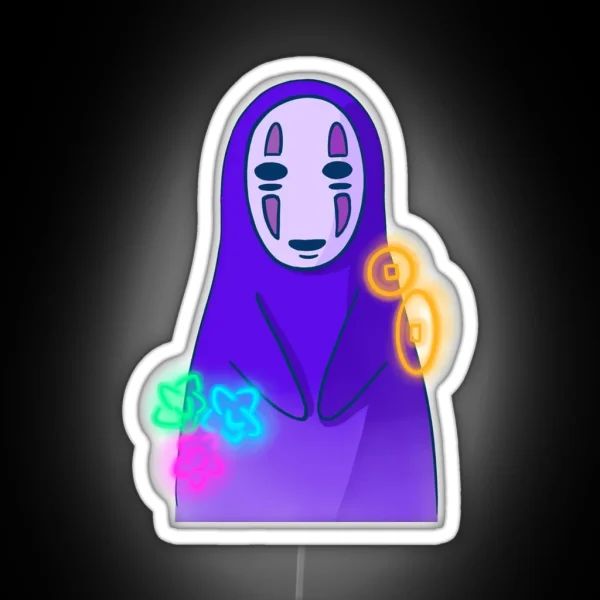 Neon Cyberpunk No Face Spirit RGB Neon Sign