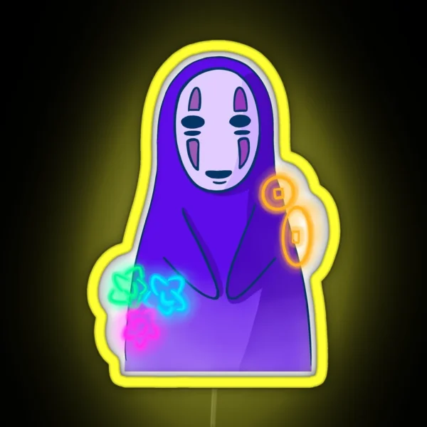 Neon Cyberpunk No Face Spirit RGB Neon Sign