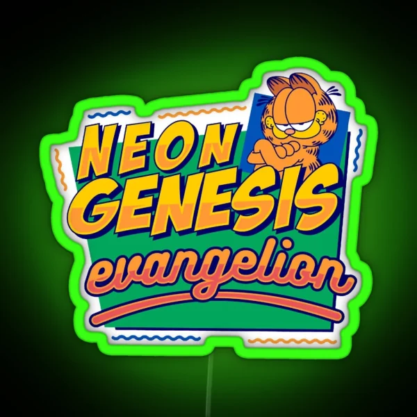 Neon Genesis Evangelion Garfield RGB Neon Sign