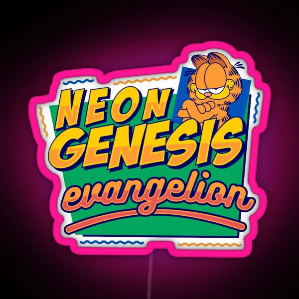 Neon Genesis Evangelion Garfield RGB Neon Sign