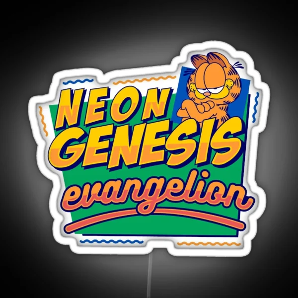 Neon Genesis Evangelion Garfield RGB Neon Sign