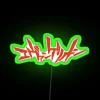 Neon Genesis Evangelion logo in vibrant RGB neon sign style - Anime logo design.
