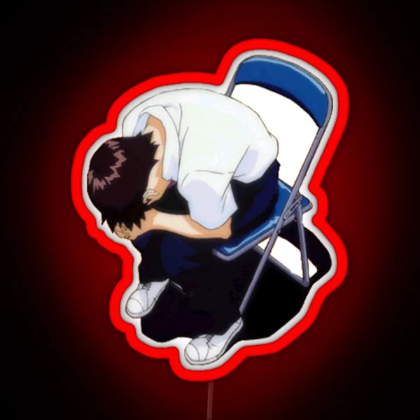 Neon Genesis Evangelion Shinji Crying RGB Neon Sign