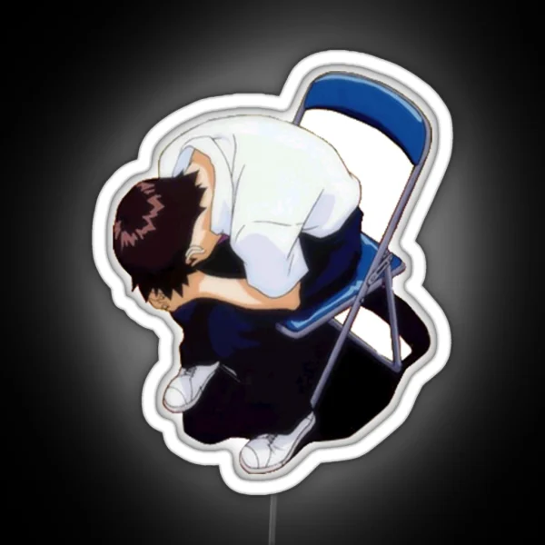 Neon Genesis Evangelion Shinji Crying RGB Neon Sign