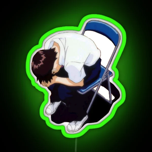 Neon Genesis Evangelion Shinji Crying RGB Neon Sign
